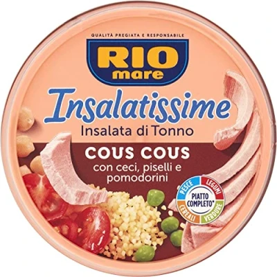 Abbildung von 6x Insalatissime Rio mare Couscous und Thunfisch mit Kichererbsen, Erbsen, Kirschtomaten 200g