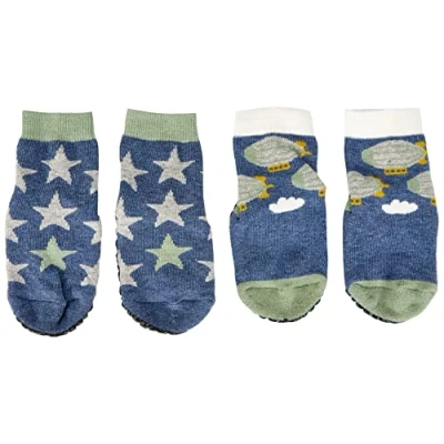 Abbildung von Sterntaler Baby Mädchen FLI AIR DP Zeppelin+Sterne Hausschuh Socken, Tintenblau, 20
