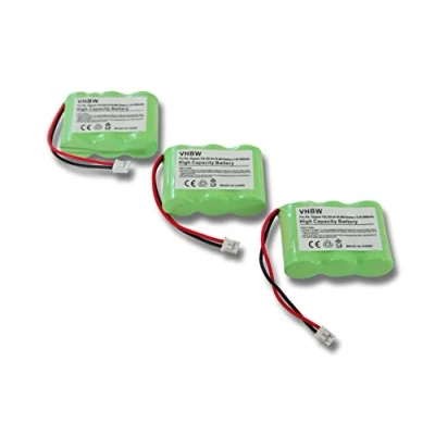 Abbildung von vhbw 3X Akku 600mAh (3.6V) kompatibel mit schnurlos Festnetz Telefon Telecom Italia Gipsy Ersatz für C39453 Z5 C193, HSC22, u.a..