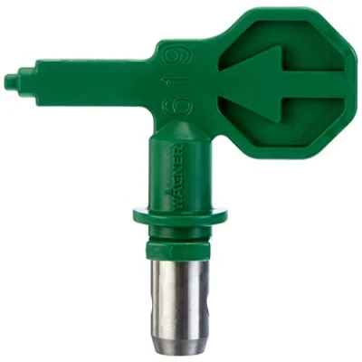 Abbildung von WAGNER Control Pro HEA Düse 619 für Airless Farbsprühsysteme Latexfarben, Dispersionen, Rostschutzfarben, &lt; 55% weniger Sprühnebel, grün