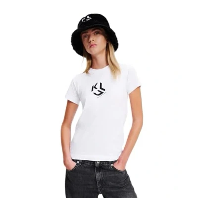 Abbildung von Karl Lagerfeld Jeans Monogram Tshirt print, Damen, Größe: Small, White