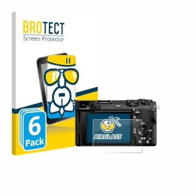 Abbildung von BROTECT Schutzglas für Sony Alpha 6700 (6 Stück) Schutzfolie Panzer Folie Glas [Extrem Kratzfest 9H, Anti Fingerprint, Ultra Transparent]