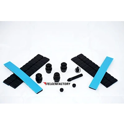 Abbildung von 1x Set OptiVent versteckte unsichtbare Ventile 11,3mm + 360g Auswuchtgewichte schwarz