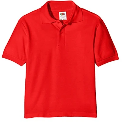 Abbildung von Fruit of the loom Jungen 65/35 Polo Kids Poloshirt, Rot (Red 400), 140 (Herstellergröße: 9 11)
