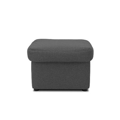 Abbildung von DOMO. collection Polsterhocker Puno, Hocker, Beistellhocker für Sofa, Sitzhocker, Fußhocker, 60 x 40 cm (BxHxT), grau
