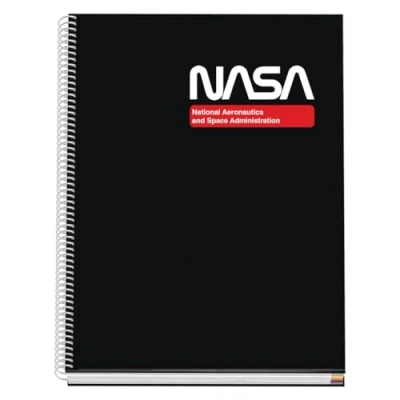 Abbildung von DOHE A4 Notizbuch, kariert, Spiralbindung, 100 Blatt mit 90 g/m², 5 mm, Hardcover, NASA Black, Schulmaterial Schwarz