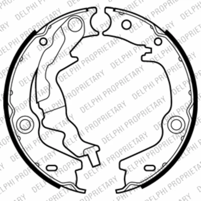 Abbildung von Bremsbackensatz, Feststellbremse DELPHI LS2017