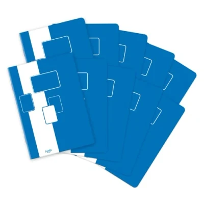 Abbildung von Bantex Heft A5, kariert, 60g/m², 60 Blatt, mit rand, 10 Stück, Blue, 400116554