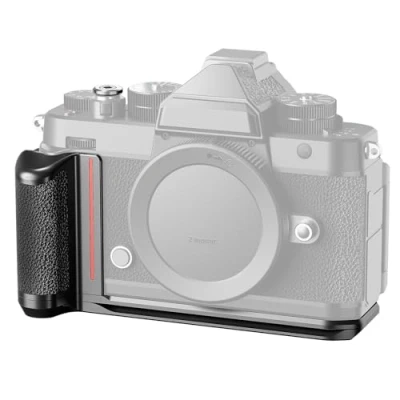 Abbildung von NEEWER Zf Griff L förmiger Handgriff für Nikon Z f, ultradünn, formschlüssig Retro Kamera Montage Basisplatte mit Grip/Aluminium Blitzschuhabdeckung, kompatibel Arca Swiss Stativ Fluidkopf,CA073