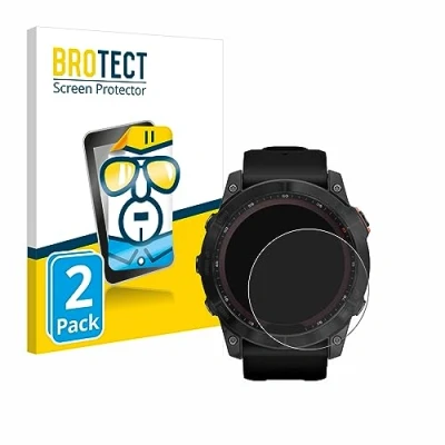 Abbildung von BROTECT (2 Stück Schutzfolie für Garmin Fenix 7X (51 mm) Displayschutz Folie Ultra Klar