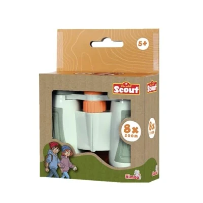 Abbildung von SIMBA 109452671 Scout Kinder Fernglas ab 5 Jahre (11 cm) gummiertes Kinderfernglas mit 8 facher Vergrößerung &amp; 200m Sichtweite, Forscher und Entdecker Spielzeug inkl. Umhänge Kordel