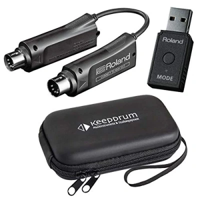Abbildung von Roland Wireless MIDI Set WM 1D USB Dongle + 1 Adapter keepdrum Soft Case