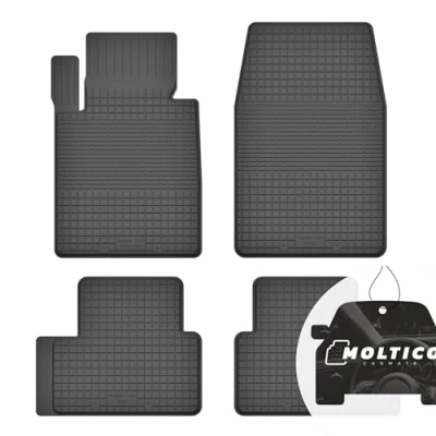 Abbildung von moto MOLTICO Gummimatten Auto, 4 teiliges Set, Allwetter Gummi Fußmatten mit Rand, Antirutsch &amp; Wasserfest Autoteppiche passend für Jeep Grand Cherokee IV WK2 ab 2010