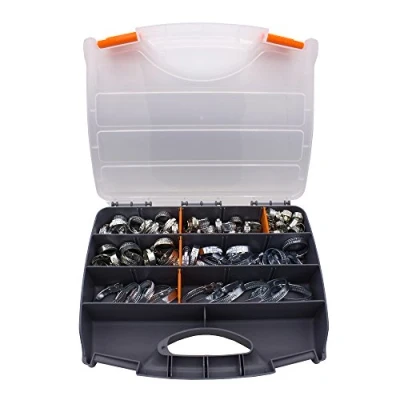 Abbildung von VARIOSAN Schlauchschellen Set/Sortiment 12524, 100 Stück, Spannbereich 8 50 mm, Bandbreite 9 W1