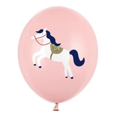 Abbildung von Luftballons Pferd 30cm 6er Set mit Aufdruck Latex Kindergeburtstag Ballondeko Partyballons