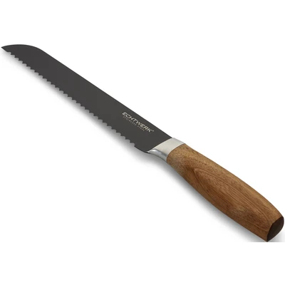Abbildung von ECHTWERK Brotmesser &quot;Classic&quot;, (1 tlg.), aus hochwertigem Stahl, Akazienholzgriff, Black Edition, 20 cm