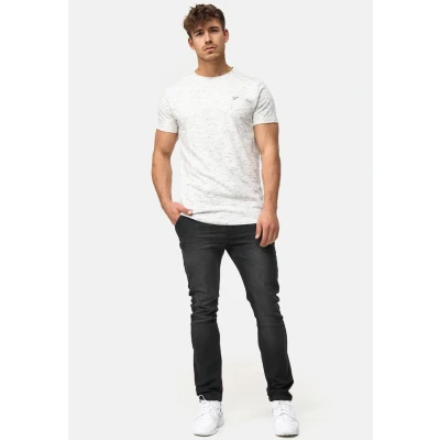 Abbildung von Indicode Herren Kloge T Shirt mit Rundhals Ausschnitt Herrenshirt Sommershirt Ecru Mix M