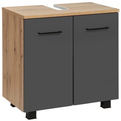 Abbildung von welltime Waschbeckenunterschrank Trento, verschiedene Ausführungen und Farben Badmöbel, Breite 60cm, Badezimmerschrank Beckenunterschrank WBU