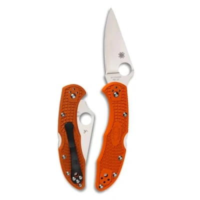 Abbildung von Spyderco Unisex Erwachsene Klappmesser Klingenlänge: 7.62 cm Delica Lockback Orange, Mehrfarbig, normal, SC11FPOR BRK