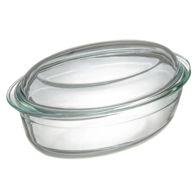 Abbildung von Sareva Auflaufform mit Deckel Oval 32 x 20 14 cm / 4 Liter
