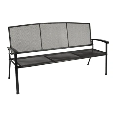 Abbildung von DEGAMO Gartenbank RIVO (1 St), 3 sitzer, Farbe eisengrau, Streckmetall