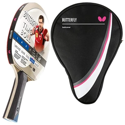 Abbildung von Butterfly 1x Timo Boll Platin 85026 Tischtennisschläger + Hülle 3x TT Bälle