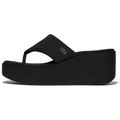 Abbildung von Fitflop PLATFFORMS WEDGE Zehentrenner, Keilsandale, Plateauschuh mit gepaddeter Bandage