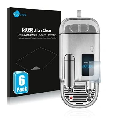 Abbildung von Savvies 6 Stück Schutzfolie für Sage Nespresso Creatista Pro Displayschutz Folie Ultra Transparent