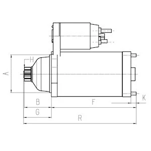 Abbildung von HC Cargo F032116122 Anlasser 12V 2,0kW 12 79,0mm VOLKSWAGEN: Transporter 6 Bus, Multivan 6, Kastenwagen, SKODA: Octavia 3 Combi