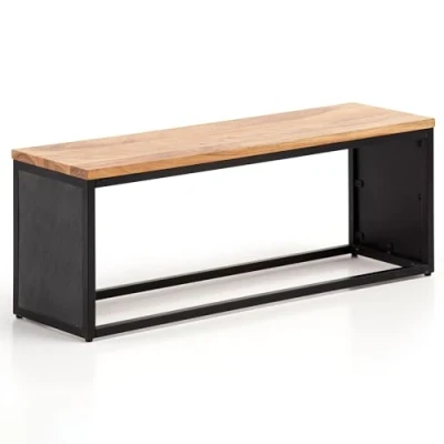 Abbildung von Sitzbank Holz Steinoptik 120 cm Bettbank Schlafzimmer Flurbank Modern