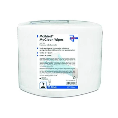 Abbildung von MaiMed MyClean Wipes soft XXL, Trockene Vliestuchrolle, Inhalt: 90 Stück mit 42 g/m2, Größe XXL Tuch: 29 x 26 cm
