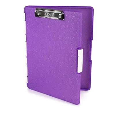 Abbildung von Dexas Slimcase 2 Klemmbrett mit seitlicher Öffnung, 31,8 x 24,1 cm, Lila Glitzer, 3517 527GWP