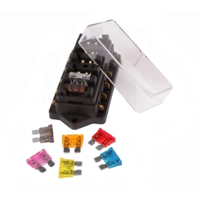 Abbildung von edi tronic 12V/24V 6fach Sicherungshalter Sicherungsdose Sicherungskasten 8 KFZ Sicherungen