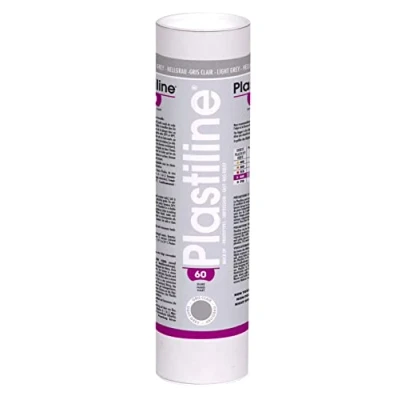 Abbildung von J. Herbin 1660T Plastiline, 1kg, Härtegrad 60, ideal zum Modellieren, 100% wiederverwendbar, Hellgrau