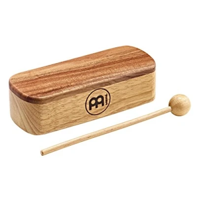 Abbildung von Meinl Percussion Professional Wood Block Mittelgroßes Schlaginstrument inkl. Holzschlägel Mit Palisander Schlagfläche Siam Eiche, Natur (PMWB1 M)