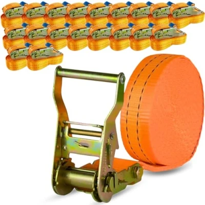 Abbildung von Spanngurt 2t 4m 1000kg 2000 kg daN Zurrgurte einteilig LKW Anhänger 2 to 4 Meter (20 Stück)