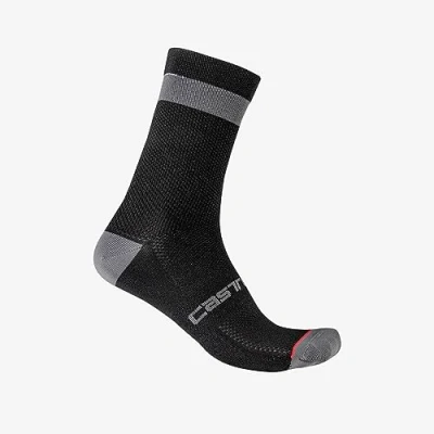 Abbildung von Castelli Alpha W 15 Socks Black/Dark Gray S/M Fahrradsocken