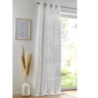 Abbildung von Kutti Vorhang &quot;Crinkle allover&quot;, (1 St.), weicher Musseiin, lichtdurchlässig, handmade