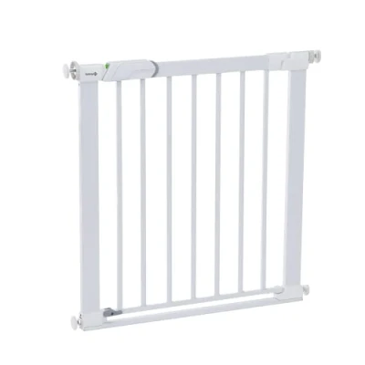 Abbildung von Safety 1st SecureTech Flat Step Practical Metal Gate with Thin Over Bar, Ideal for Kids and Pets, 73 to 80 cm, White
