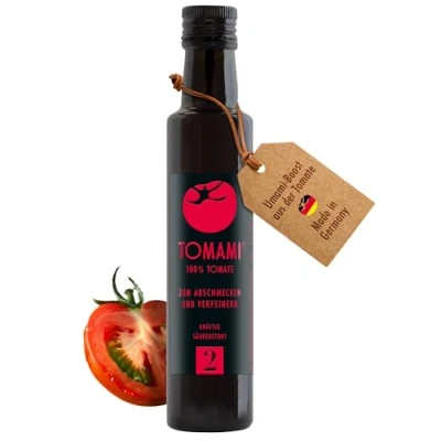 Abbildung von Tomami No.2 Umami Würzsauce 240ml 100% Tomate Vegan, Glutenfrei, Laktosefrei, Sojafrei Fruchtig Aromatischer Geschmack Ideal zu Mediterraner Küche