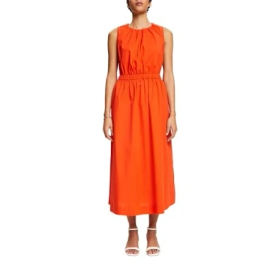 Abbildung von Esprit Gatherd MIDI Freizeitkleid, Damen, Größe: 42, Bright orange