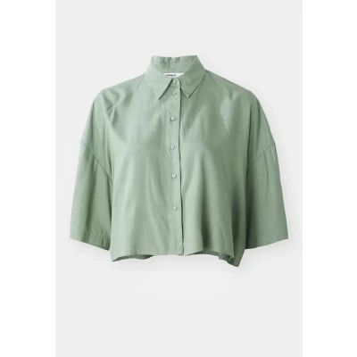 Abbildung von ONLY Onlastrid LIFE CROP Shirt Hemdbluse, Damen, Größe: XL, Hedge green