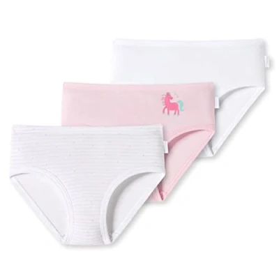 Abbildung von Schiesser Mädchen 3 Pack Slips Feinripp 100% Organic Bio Baumwolle Größe 92 bis 140 Unterwäsche, Sortiert 6_179484, 98 (3er Pack)