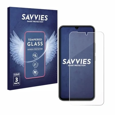 Abbildung von Savvies Panzer Schutz Glas für Samsung Galaxy A34 5G (3 Stück) 9H Hartglas, Anti Fingerprint, Displayschutz