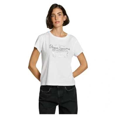 Abbildung von Pepe Jeans Rosabella Tshirt print, Damen, Größe: Small, White