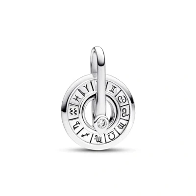 Abbildung von Pandora Zodiac Wheel Medallion Charm, Damen, Größe: One Size, Sterling silver