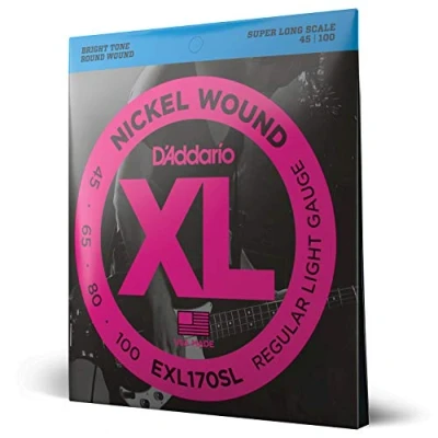Abbildung von D&#039;Addario E Bass Gitarrensaiten Saiten Bassgitarre Strings Guitar EXL170SL Light, 45 100 Super Long Scale