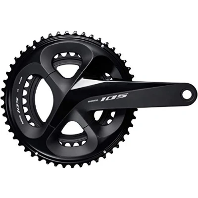 Abbildung von Kettenrad garnitur 2 X 11 Fach Shimano 105 FC R7000 172,5/53 39Z Mit Hohlachse Schwarz
