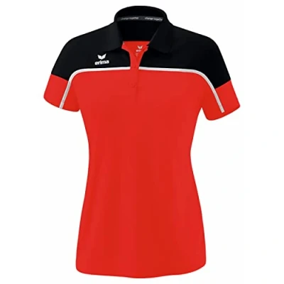 Abbildung von Erima Fussball Teamsport Change Poloshirt, Damen, Größe: 38, Rot schwarz weiss