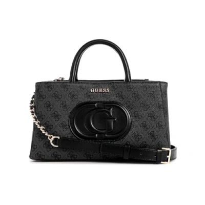Abbildung von Guess Mietta Society Satchel Handtasche, Damen, Größe: One Size, Coal/black